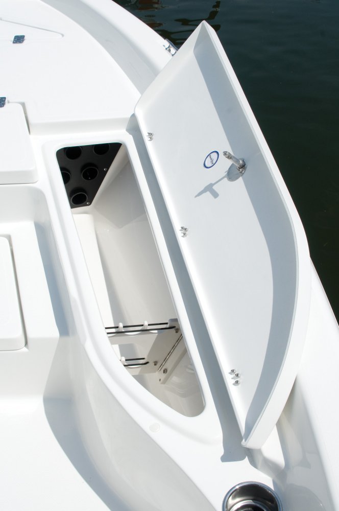 The definition of an outboard motor is a detachable engine mounted on outboard brackets on the stern of your boat.  This configuration will have only one single engine.