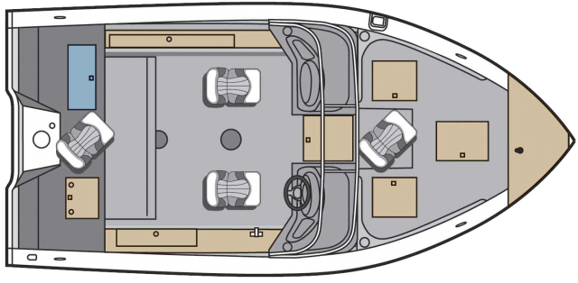 Small lightweight and, durable boats made of aluminum are most often used for freshwater fishing. They are generally very simple craft, featuring riveted or welded aluminum hulls and bench seating.