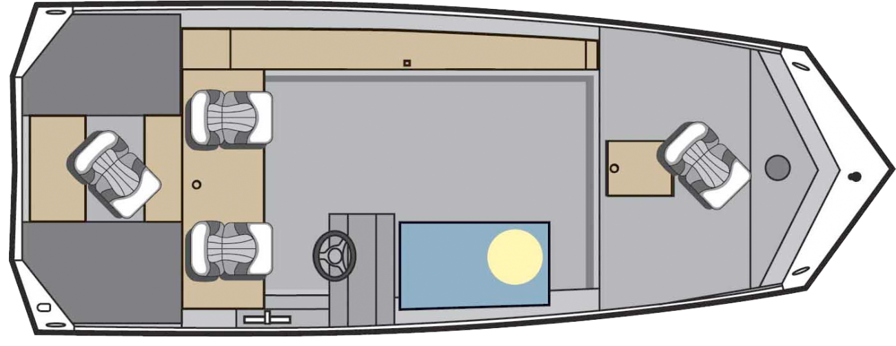 Small lightweight and, durable boats made of aluminum are most often used for freshwater fishing. They are generally very simple craft, featuring riveted or welded aluminum hulls and bench seating.