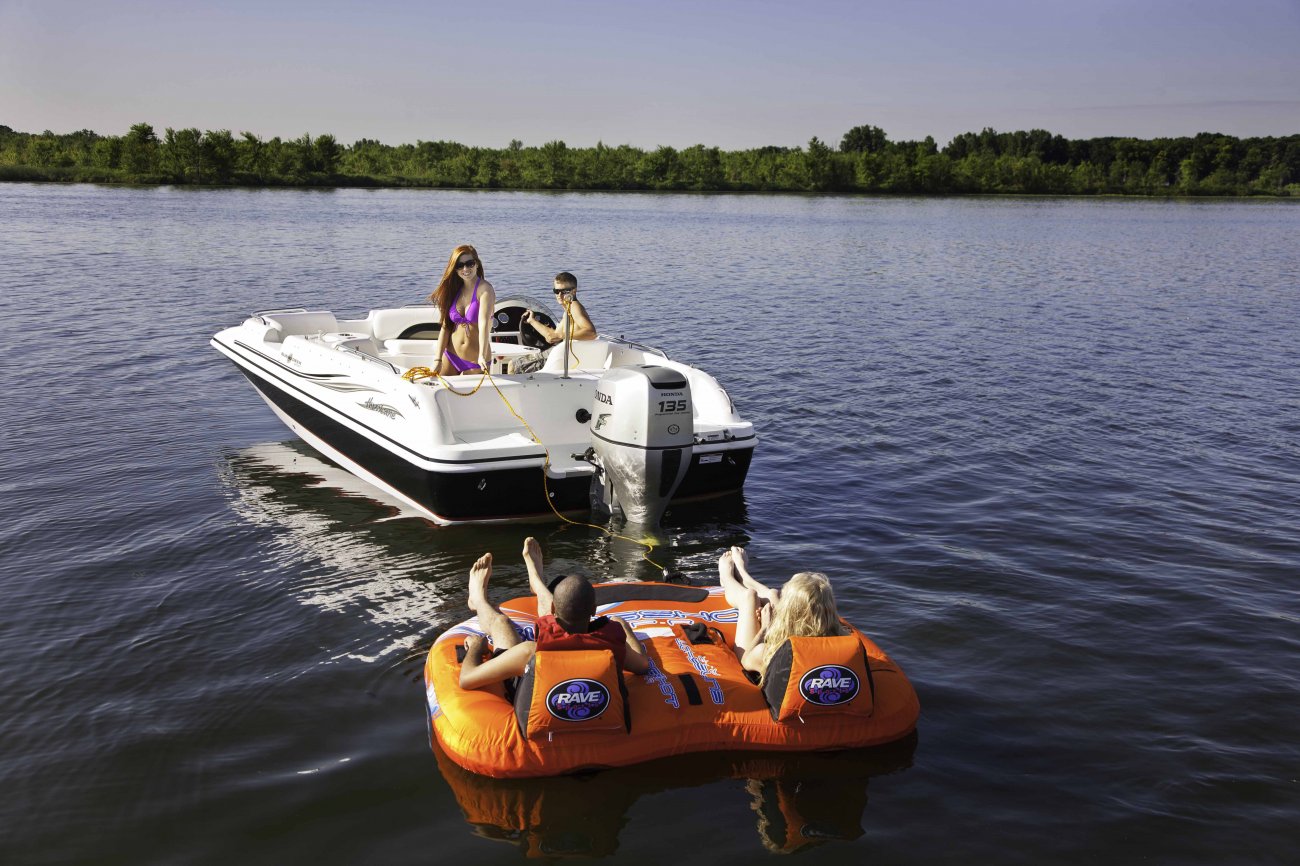 Wakeboarders want a giant wake to launch from as they cross from left to right behind the boat. With the engine set back against the transom, these boats carve a steep, large wake that riders love.