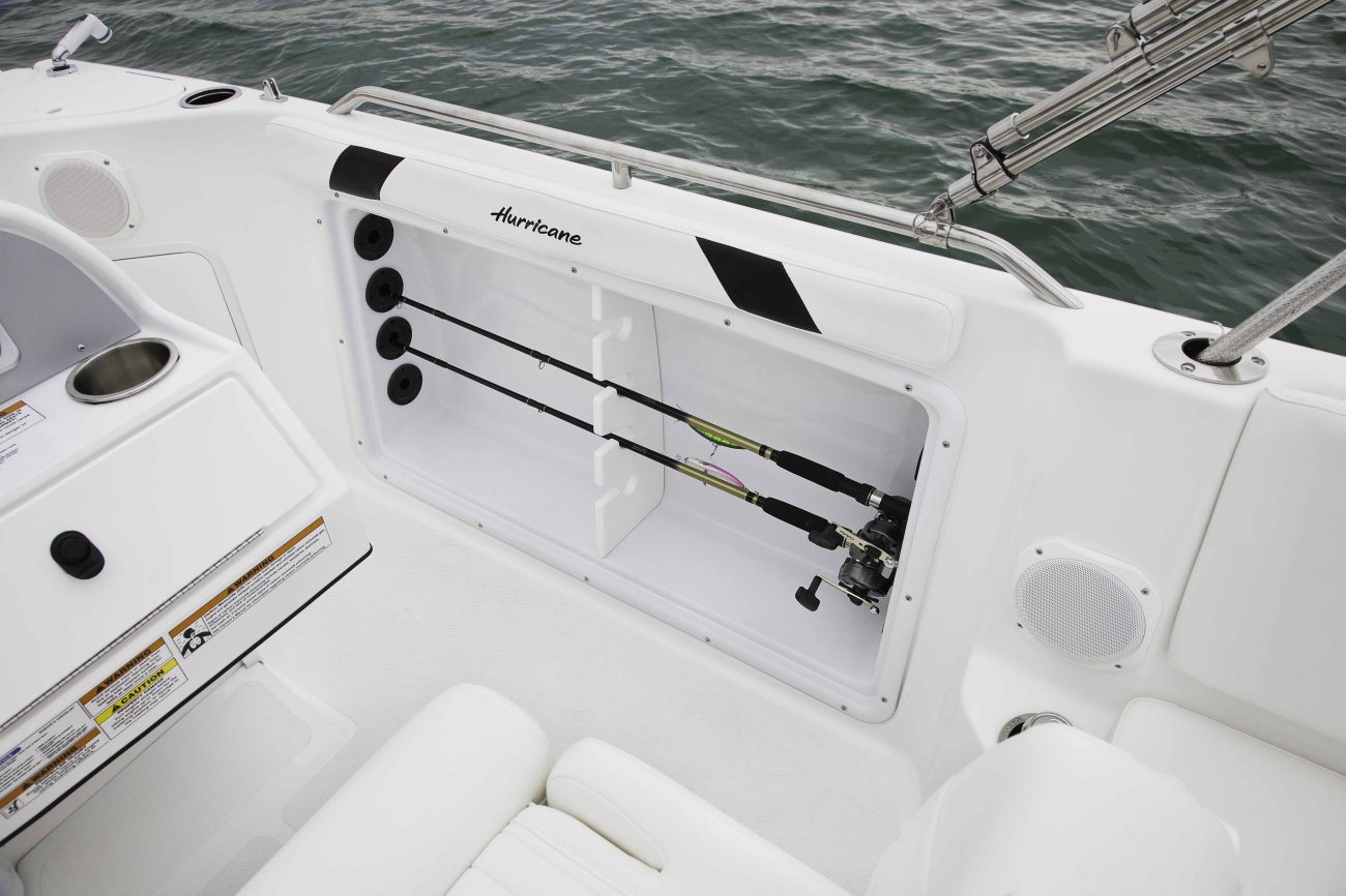 The deckboat is a cross between a bowrider and a pontoon boat.  It features a rather flat deck area with lots of room for people while still offering the speed and agility of a runabout.