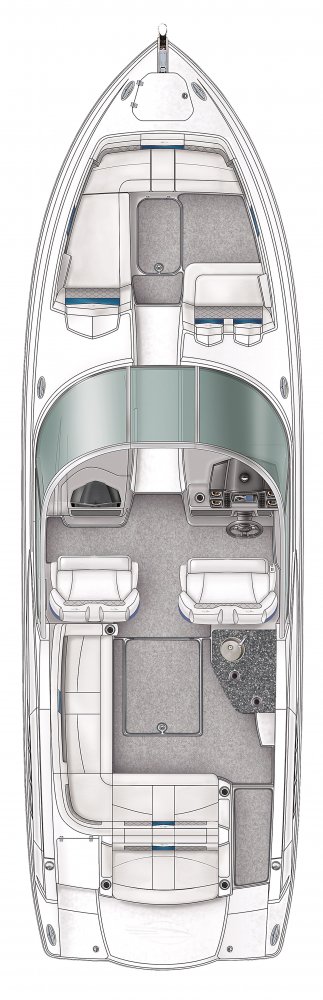 A stern drive is called an Inboard/Outboard, reflecting its design. It is designed so that its engine is inside and enclosed by the boat, while the propulsion system (out drive) is outside of the boat. The twin will  have two engines and drives.