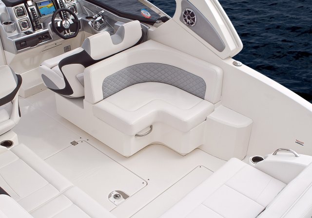 A bow rider is a boat with an open bow area where there are extra seats in front of the windshield.  Bow riders are typically between 17' and 30'long. They are well suited for many recreational water sports such as tubing, water skiing, and swimming.