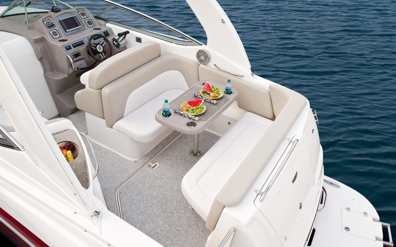 A stern drive is called an Inboard/Outboard, reflecting its design. It is designed so that its engine is inside and enclosed by the boat, while the propulsion system (out drive) is outside of the boat. The twin will  have two engines and drives.