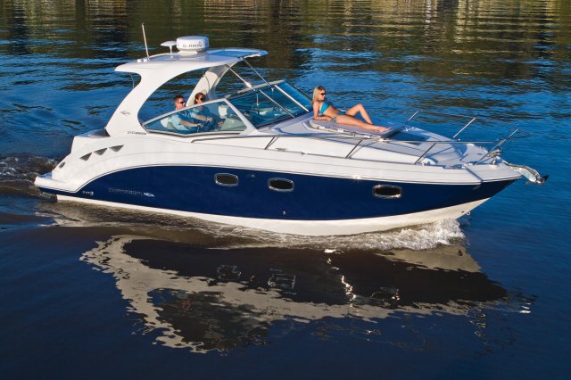 A stern drive is called an Inboard/Outboard, reflecting its design. It is designed so that its engine is inside and enclosed by the boat, while the propulsion system (out drive) is outside of the boat. The twin will  have two engines and drives.