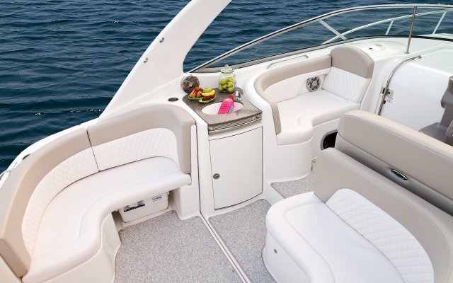 A stern drive is called an Inboard/Outboard, reflecting its design. It is designed so that its engine is inside and enclosed by the boat, while the propulsion system (out drive) is outside of the boat. The twin will  have two engines and drives.