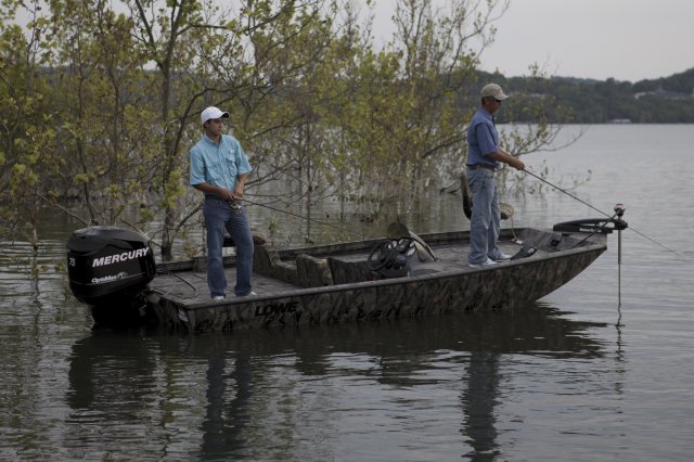 A bass boat is a small boat that is designed for bass fishing (or panfish), usually in freshwater. The modern bass boat features swivel chairs, storage bins for fishing tackle, and a live well with recirculating water where caught fish may be kept alive.