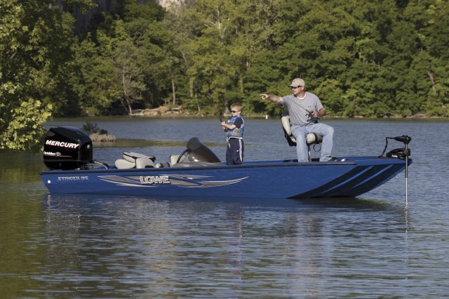 The definition of an outboard motor is a detachable engine mounted on outboard brackets on the stern of your boat.  This configuration will have only one single engine.